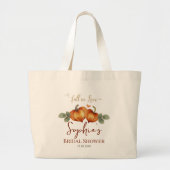 Fall in Liebe Pumpkin Herz Brautparty Jumbo Stoffbeutel (Vorne)