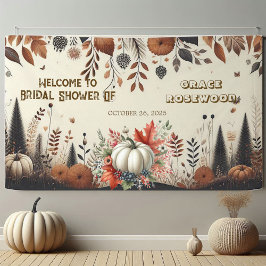 Fall in Liebe Pumpkin Land Rustikales Brautparty Banner