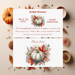 Fall in Liebe Pumpkin Land Rustikales Brautparty Begleitkarte