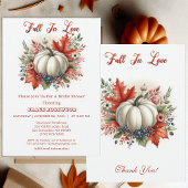 Fall in Liebe Pumpkin Land Rustikales Brautparty Einladung
