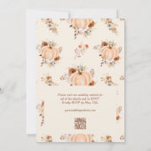 Fall in Liebe Pumpkin QR Code Hochzeit Einladung (Rückseite)