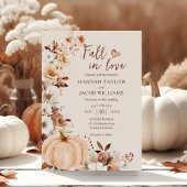Fall in Liebe Pumpkin QR Code Hochzeit Einladung