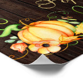 Fall in Liebe Pumpkins Begrüßungszeichen Poster (Ecke)