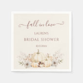 Fall in Liebe Pumpkins Elegantes Brautparty Serviette (Vorderseite)