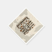 FALL IN LIEBE Retro Herbst Verlobung Dusche Serviette (Ecke)