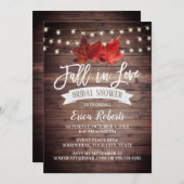 Fall in Liebe-rustikalen Herbst verlässt Einladung (Vorne/Hinten)