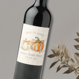 "Fall in Liebe" Rustikales Niedliches Brautparty H Weinetikett