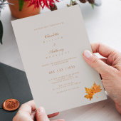 Fall in Liebe Script: Moderne Foto Hochzeit Einladung