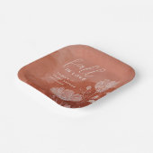 Fall in Liebe Terracotta Brautparty Papierplatte Pappteller (Gewinkelt)