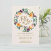 Fall in Liebe-Verlobungs-Party Einladung (Stehend Vorderseite)