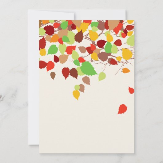 Fall in Liebe-Wedding Einladungen (Rückseite)