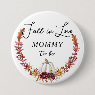 Fall in Liebe White Pumpkin Mommy zu Button