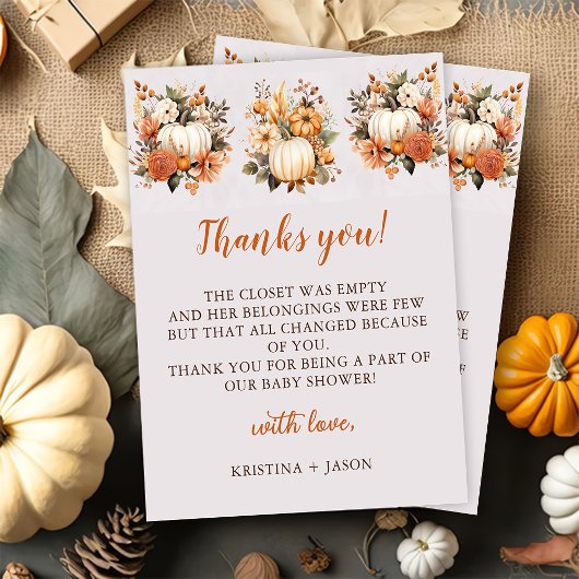 Fall in Liebe Wildblume Muster Dankeskarte