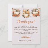 Fall in Liebe Wildblume Muster Dankeskarte (Vorderseite)