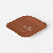 Fall in Love Autumn Floral Romance Bridal Shower Pappteller (Gewinkelt)