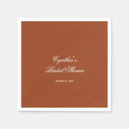 Fall in Love Autumn Floral Romance Bridal Shower Serviette