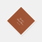 Fall in Love Autumn Floral Romance Bridal Shower Serviette (Ecke)