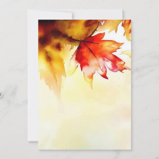 Fall In Love Autumn Foliage Bridal Shower Einladung (Rückseite)