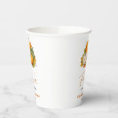 Fall in Love Autumn Rustic Pumpkin Baby Shower   Pappbecher (Links)