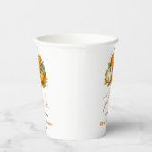 Fall in Love Autumn Rustic Pumpkin Baby Shower   Pappbecher (Rechts)