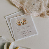 Fall In Love Boho Bridal Shower Serviette