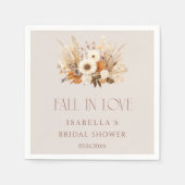 Fall In Love Boho Bridal Shower Serviette (Vorderseite)