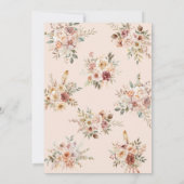 Fall in Love Boho Fall Floral Baby Shower Einladung (Rückseite)