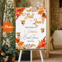 Fall in Love Boho Floral Bridal Shower Welcome