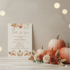 Fall In Love Boho Terracotta Autumn Bridal Shower Einladung