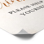 Fall in Love | Bridal Shower Drinks Bar Sign Poster (Ecke)