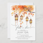 Fall In Love Bridal Shower Invitation Einladung (Vorderseite)