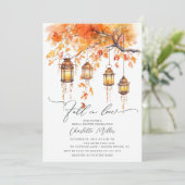 Fall In Love Bridal Shower Invitation Einladung (Stehend Vorderseite)