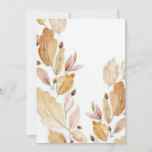 Fall in Love Bridal Shower Rust Flowers Pumpkin Einladung (Rückseite)
