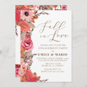 Fall In Love Engagement Invitation Einladung (Vorne/Hinten)
