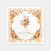 Fall in Love Fall Pumpkin Bridal Shower Serviette (Vorderseite)