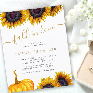 Fall in Love floral BUDGET Brautparty-Einladung