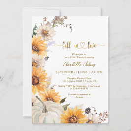 Fall In Love Gold Sonnenblumen Gänseblümchen Braut Einladung