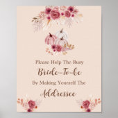 Fall In Love Help The Busy Bride Address  Poster (Vorne)