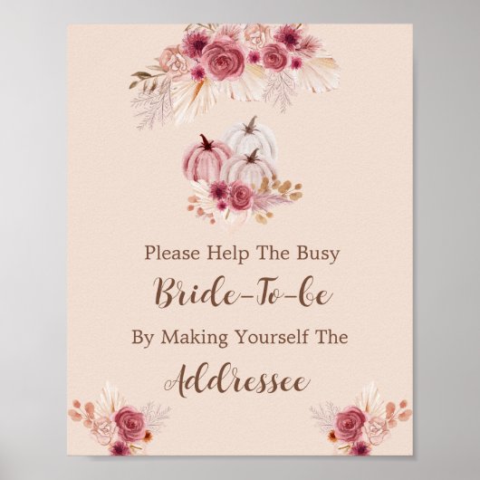 Fall In Love Help The Busy Bride Address  Poster (Vorne)