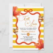 Fall in Love Maple Leaves Coquette Bridal Shower  Einladung (Vorderseite)