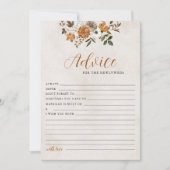 Fall in Love | Newlywed Advice and Wishes Game Einladung (Vorderseite)