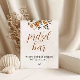 Fall in Love | Pretzel Bar Table Bridal Shower Poster