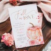 Fall in Love Pumpkin Bridal Shower Invitation Einladung
