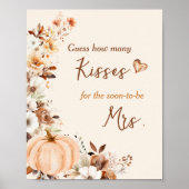 Fall in Love Pumpkin Cards and Gifts Bridal Shower Poster (Vorne)