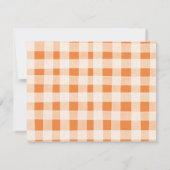 Fall In Love Pumpkin Stroller Floral Baby Shower Dankeskarte (Rückseite)