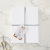 Fall In Love Pumpkin Stroller Floral Baby Shower Geschenkanhänger (Mit Garn)