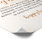 Fall in Love | Ring Hunt Bridal Shower Game Sign Poster (Ecke)