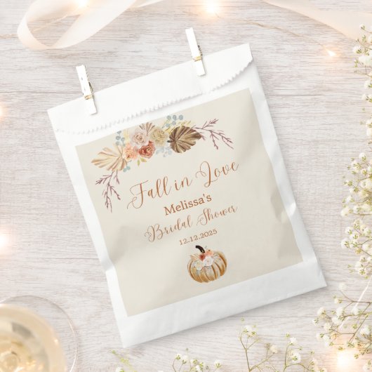 Fall In Love Rustic Bridal Shower Geschenktütchen (Ausgeschnitten)