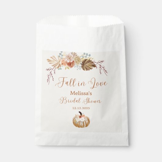 Fall In Love Rustic Bridal Shower Geschenktütchen (Vorderseite)