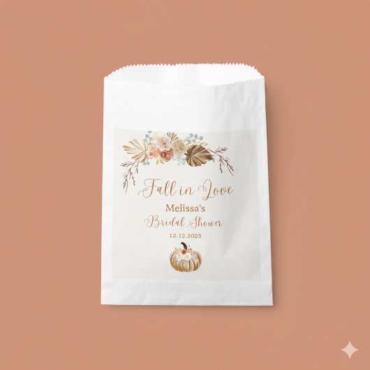 Fall In Love Rustic Bridal Shower Geschenktütchen